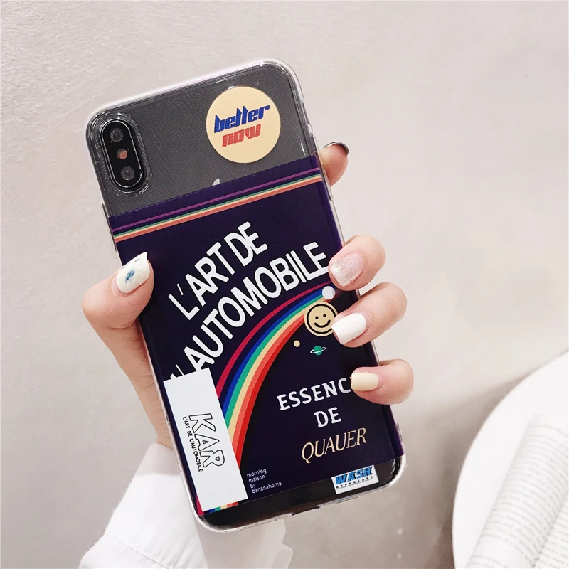 

Fashion Rainbow Soft TPU Clear Phone Case For iPhone X XS Max XR 7 8 Plus 6 S 6S Coque Ultra Thin Transparent Protective Cover