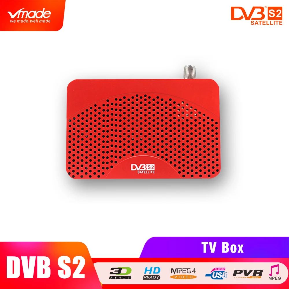 

Vmade newest DVB S2 mini high Digital Satellite Receiver HD TV Tuner DVB S2 Receptor Biss key Cccam Biss Vu Youtube USB Capture