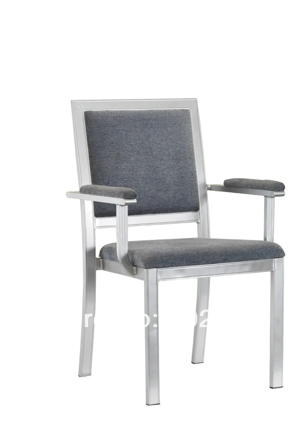 Стекируемые текстура древесины Алюминий Банкетный кресло, прочная ткань с высокой стойкостью к истиранию, удобные
