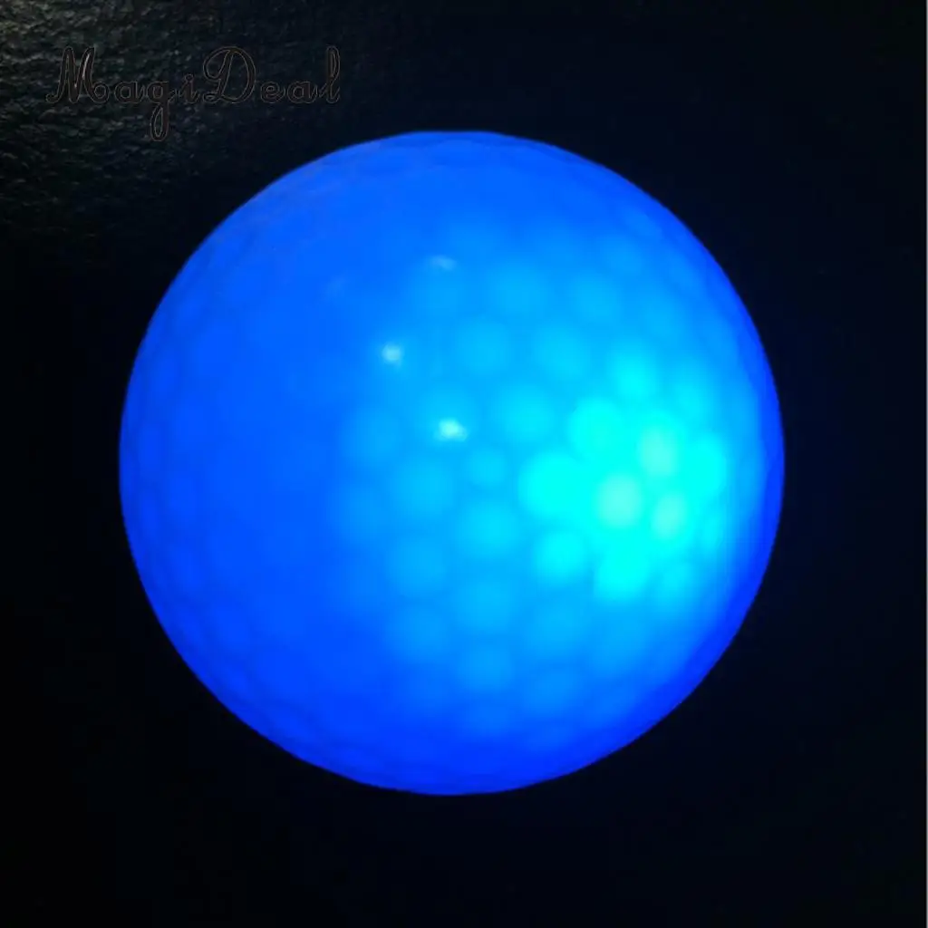 MagiDeal 4 Pieces Glow In Dark LED Light Up Golf Ball Official Size Tournament Ball, Mixed LED Color