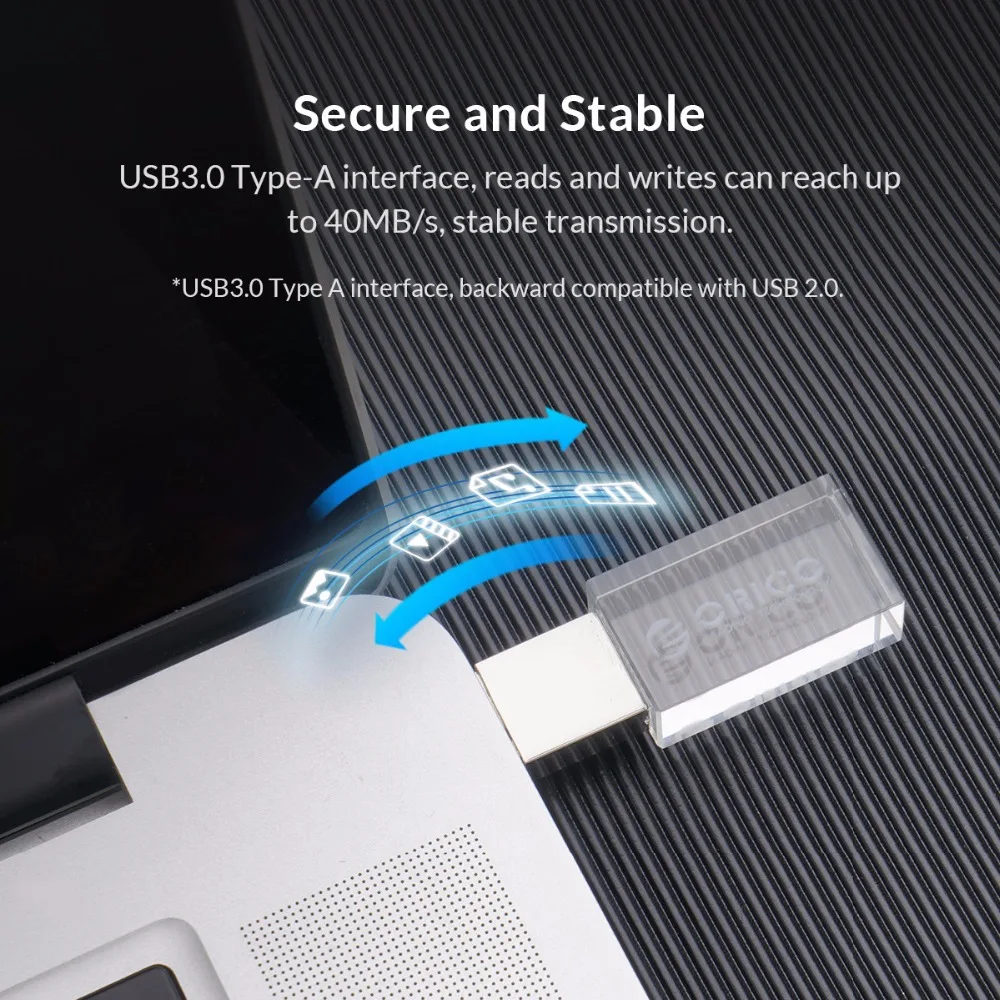 ORICO USB Flash Drive Crystal USB3.0 U-Disk 64GB 32GB 16GB USB 3.0 Flash Memory Flash Disk Flash Drive Storage Mini USB Stick