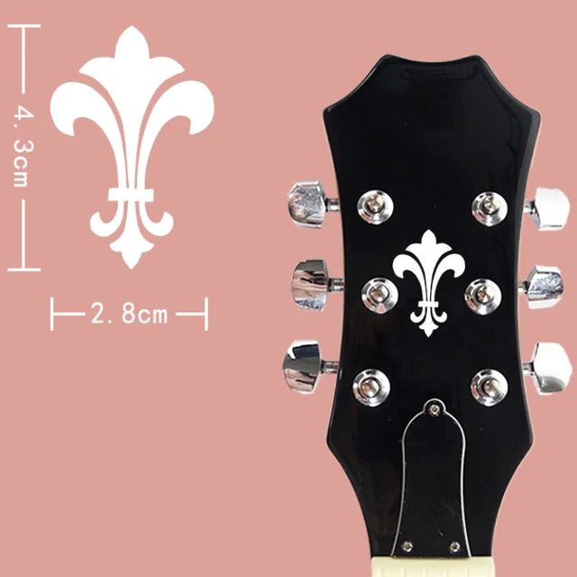 DIY Guitar Head Inlay Sticker Guitar Headstock Decal Abalone Shell
