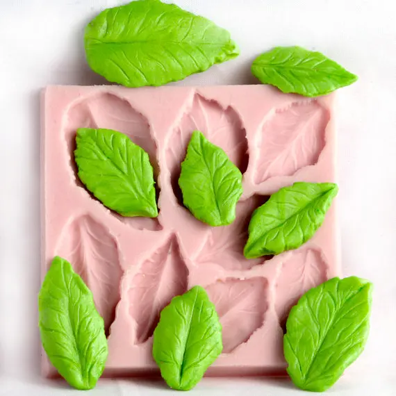 Fan Leaf Silicone Mold, 3D Pearl Fondant Mold And Palm Leaf