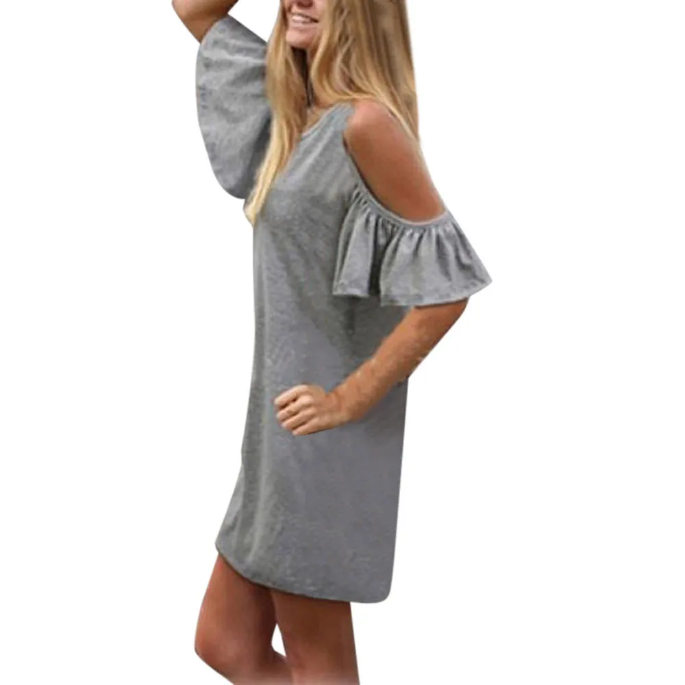 

Women's Dresses Women Summer Beach Casual Cold Shoulder Evening Party Short Mini Dress For Dropship Vestidos