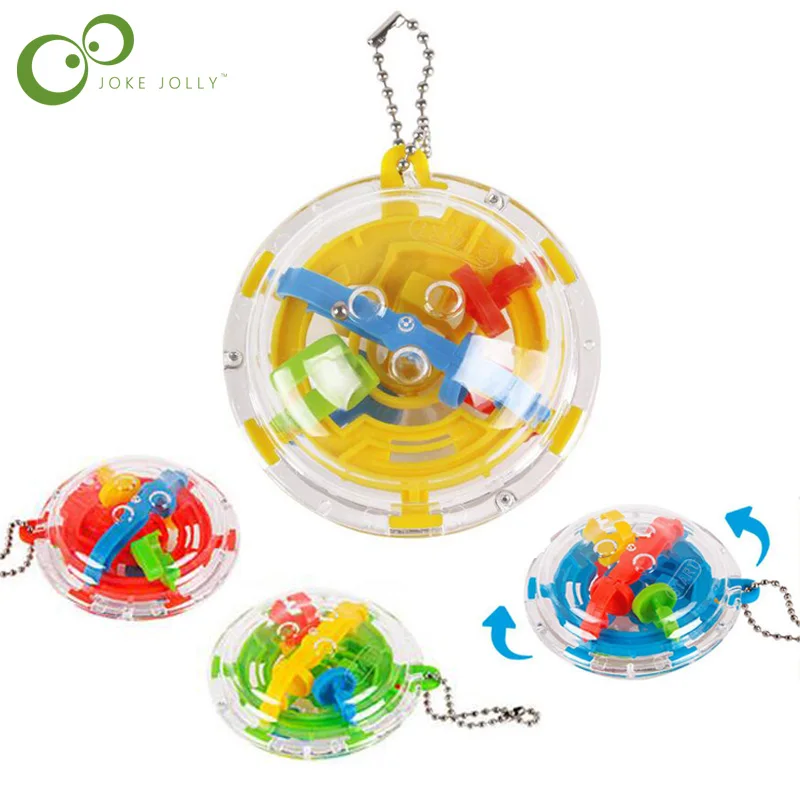 

5pcs/lot 3D Mini Magic Intellect Maze Ball Kids Children Balance Logic Ability Puzzle Game Educational Training Tools WYQ