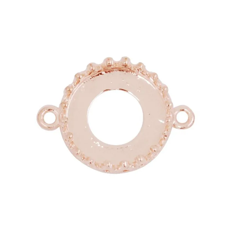 Rose Gold Plate Bezel Setting Open Back Bezel Cup Blank for Jewelry