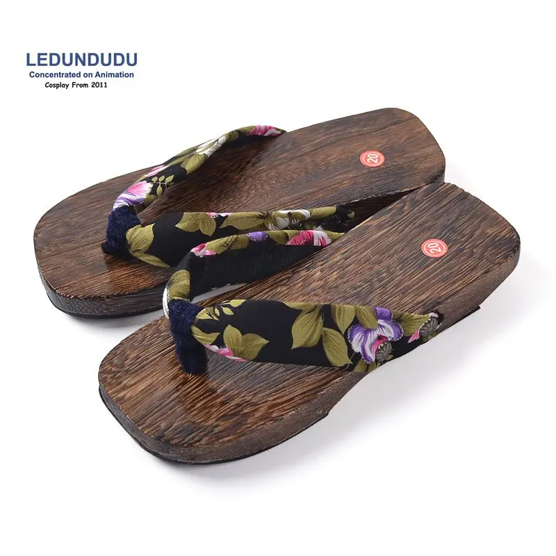 Fashion Japan Style Anime Cosplay Shoes Summer Flip Flops Warrior Clogs Kid Children Geta Sandals for Halloween Party (10)