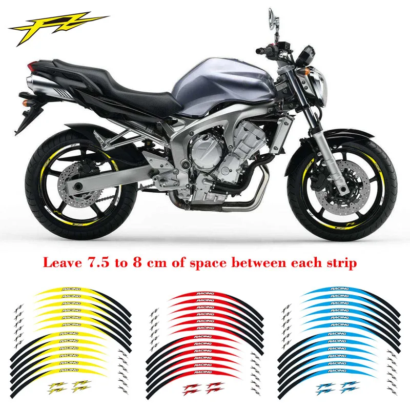 12 шт. светоотражающие полосы для колес мотоцикла Yamaha FZ1 FZ6 | Автомобили и мотоциклы