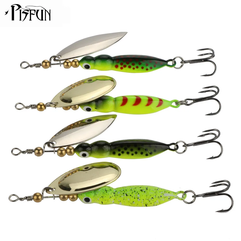 Pisfun 15g/9cm Spinner Baits Fishing Lures Spinnerbait Trout Metal