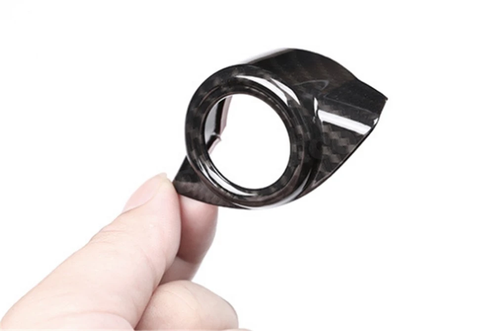 ABS Carbon Look Steering Wheel Decoration Frame Strip for Alfa Romeo Giulia- Engine Start Stop Button Frame