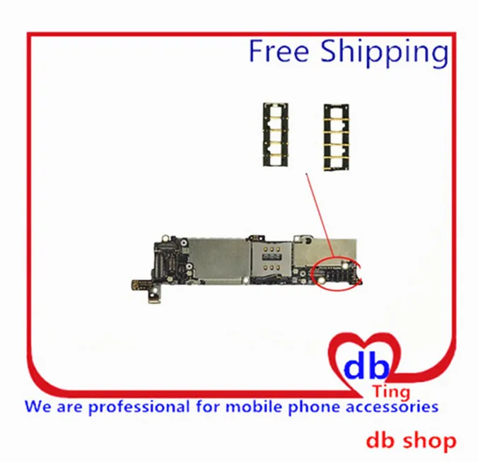 Для iPhone 5 5G 5s 5SE SE 5GS 5C FPC-коннектор аккумулятора разъем клип на материнской плате |