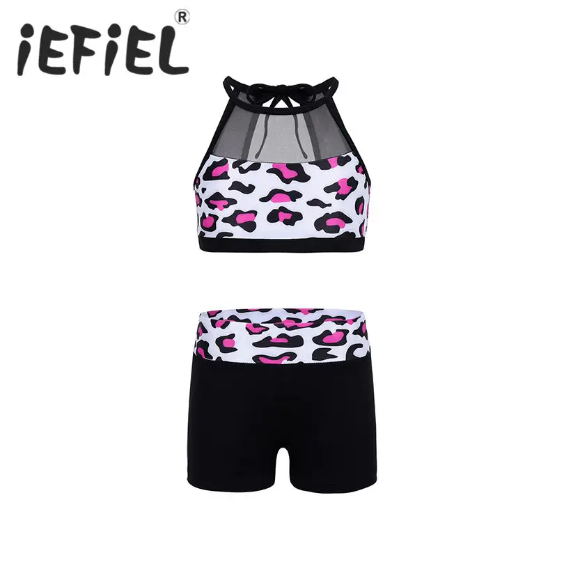 

iEFiEL Children Girls Ballet Leotard Dancing Outfits Dancer Performance Clothes Dance Wear Set Kids Ballet Dance Gym Workout