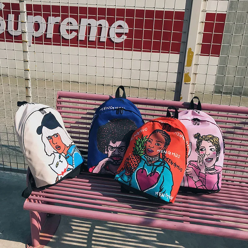 Menghuo Fresh Style Women Backpacks Full Print Bookbags 3D Backpack School Bag for Girls Rucksack Female Travel Backpack Mochila (47)