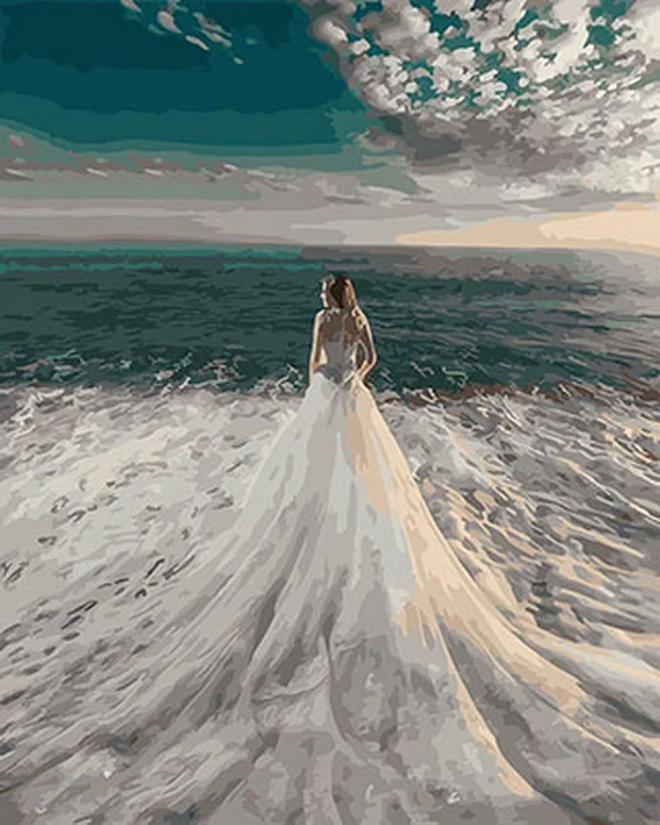 

Frameless diy paintings by numbers paint by numbers for home decor PBN for living room 4050cm the sail of girl