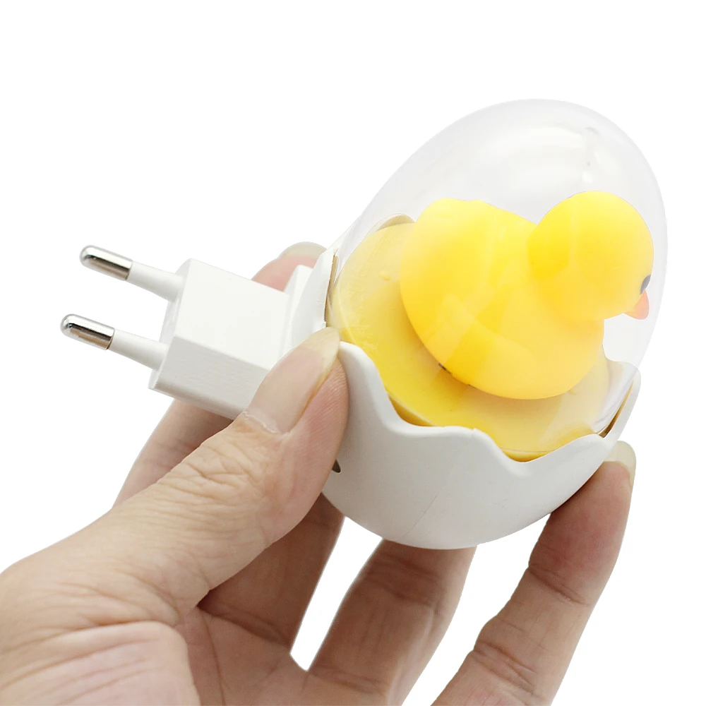 Timing Remote Control Wall Socket LED Night Light 110V 220V EU Plug Lovely Cartoon Yellow Duck Light Sensor LED Night Lamp unicorn night light