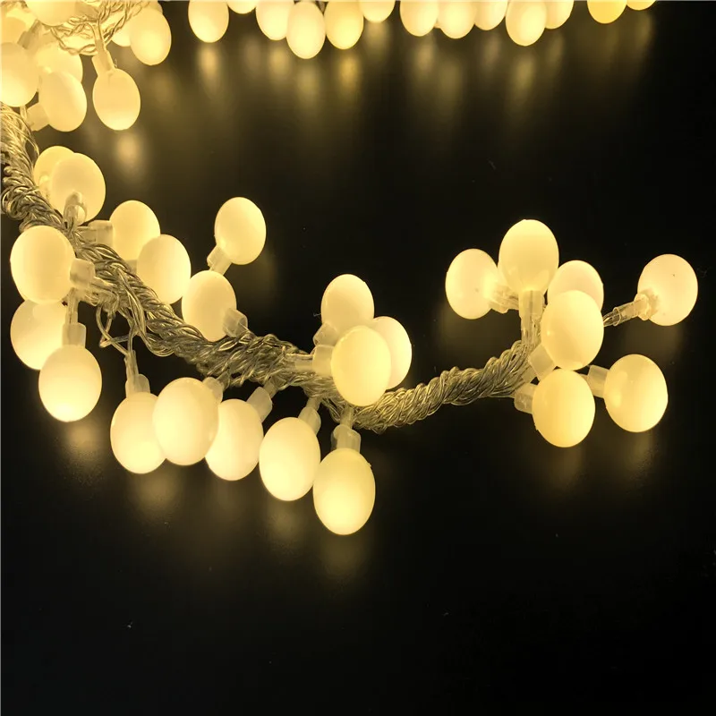 4M 20 Led Festoon Christmas Tree Garland String Xmas Decoration Ball Led Curtain Navidad Curtain Fairy Lights Holiday