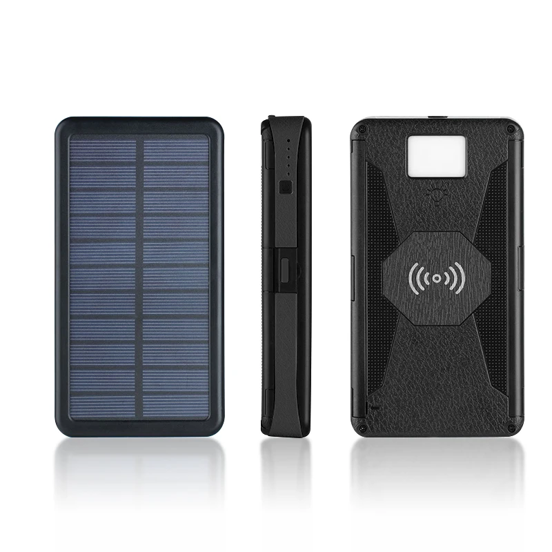 Горячая Распродажа портативная 20000mAh Солнечная банка питания Qi Беспроводная зарядка Водонепроницаемая солнечная батарея зарядное устройство для мобильного телефона power Bank