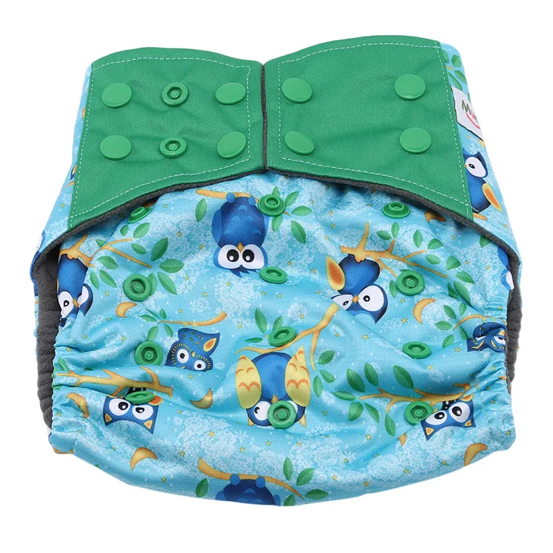 Charcoal Bamboo Inner Baby Washable Cloth Nappy Reusable Pocket Diaper