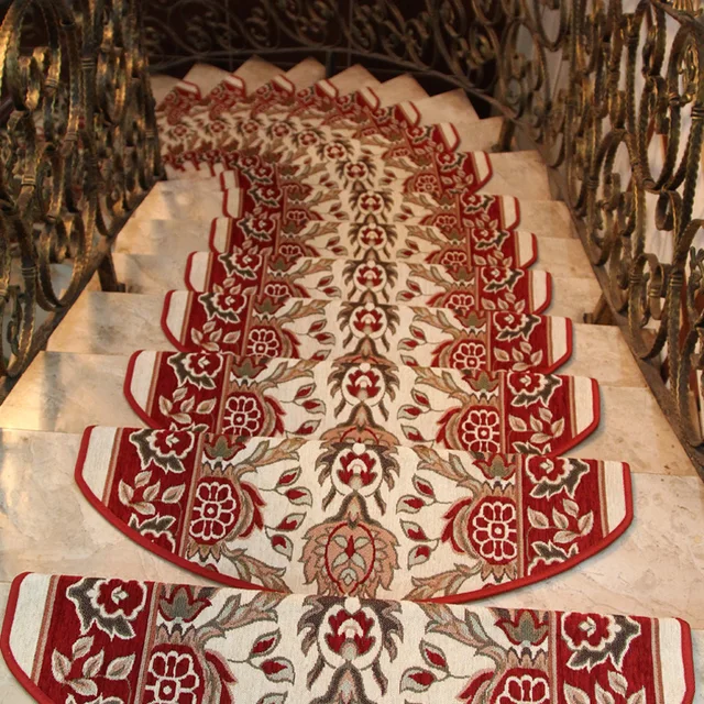 Keyama New European Style Jacquard Acrylic Fl Non Slip Carpet Keyama New European Style Jacquard Acrylic Fl Non Slip Carpet Stair Treads Mats Home Staircase