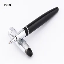 Высококачественная Серебряная черная деловая офисная Средняя Ручка-роллер Новинка