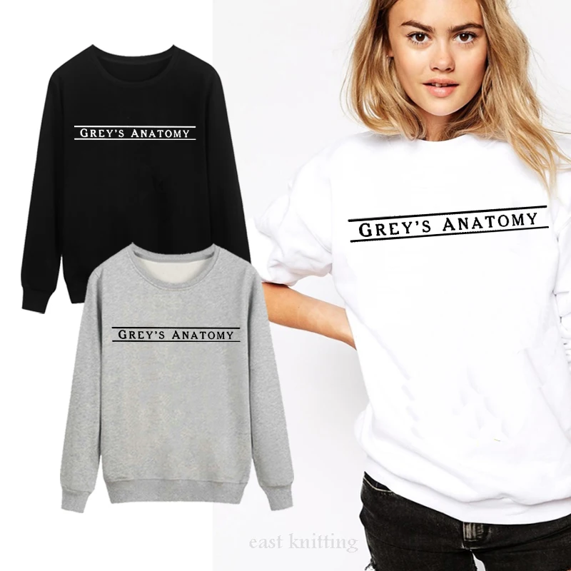 

WS0165 Women Funny Grey's Anatomy Sweatshirt Unisex Long Sleeve Pullovers