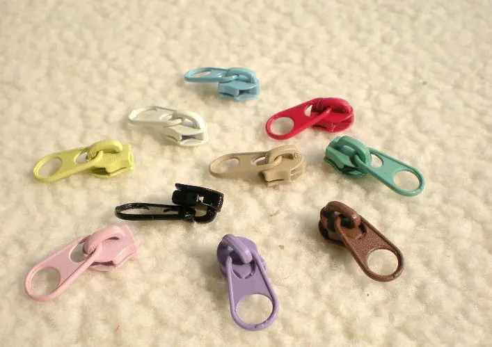 3# colorful metal zipper puller nylon zipper special Bedding quilt cover bag Home textile 10 Color sliders 50pcs