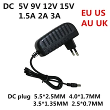 Adaptador de alimentação universal 3a, adaptador de energia ac 100-240v dc 5v 9v 12v 15v 1.5a 2a adaptador conversor fonte de alimentação tomada ue, eua, reino unido