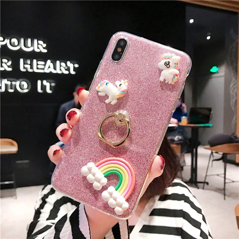 

Glitter Case for Xiaomi Mi 9 8 Lite SE Pro 6 5 5S Plus 4S Ring Stand Case Cover Mi A2 Lite A1 5X 6X Max 3 2 Pocophone F1 Case