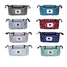 Print Strollers Child Trolley Bag with Removable Purse Multifunctional Child Stroller Organizer Pram Buggy Cart Hanging Bag XV2