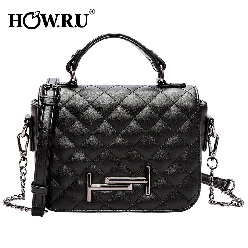 

HOWRU Luxury Diamond Plaid Handbags Designer Women Shoulder Bag 2019 New Soft PU Leather Elegant Ladies Crossbody Bags for Women