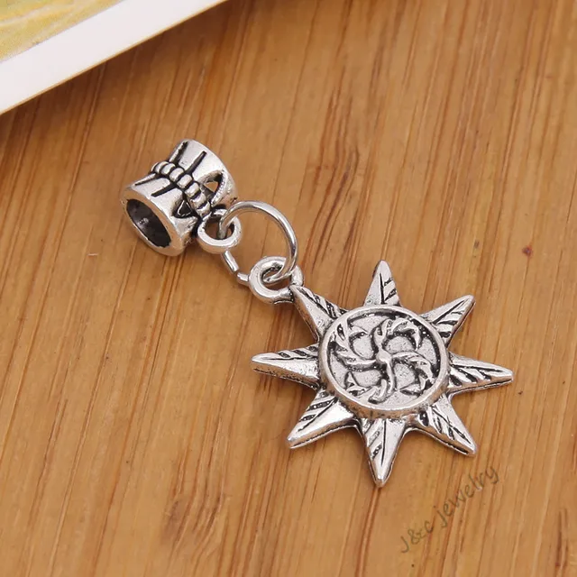 Aliexpress 10 Pcs Vintage Tibetan Silver Hole Bead Fit 10 Pcs Vintage Tibetan Silver Hole Bead Fit Pandora Charm Bracelet Diy Sun Charms For