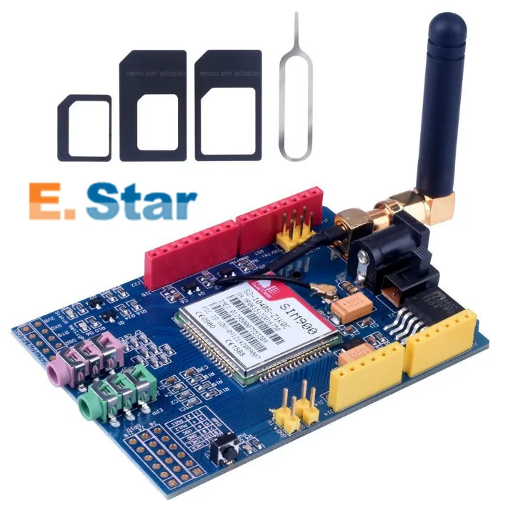 SIM900 GPRS/GSM щит макетная плата четырехдиапазонный модуль для Arduino совместимый|gprs/gsm