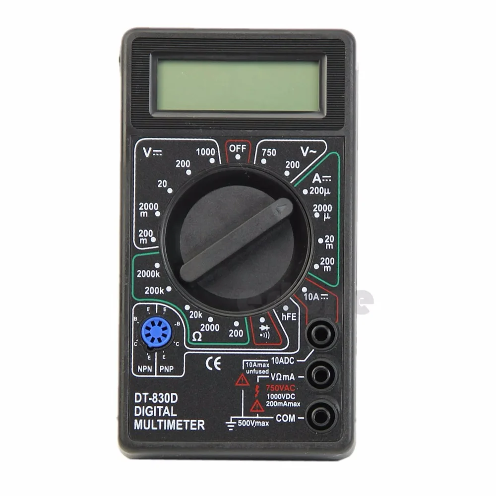 

Mini LCD Digital Multimeter With Buzzer Voltage Ampere Meter Test Probe DC AC Tester Tools