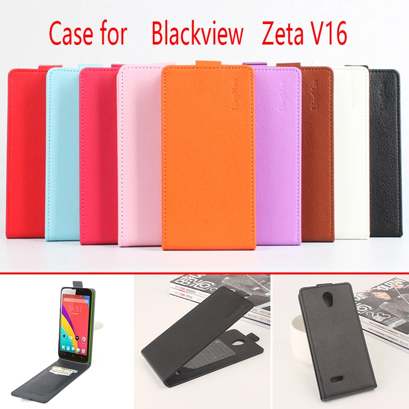

For Blackview Zeta V16 Phone Case Pure Color [Up-down Open] Vertical Flip Premium PU Leather Wallet Case Cover