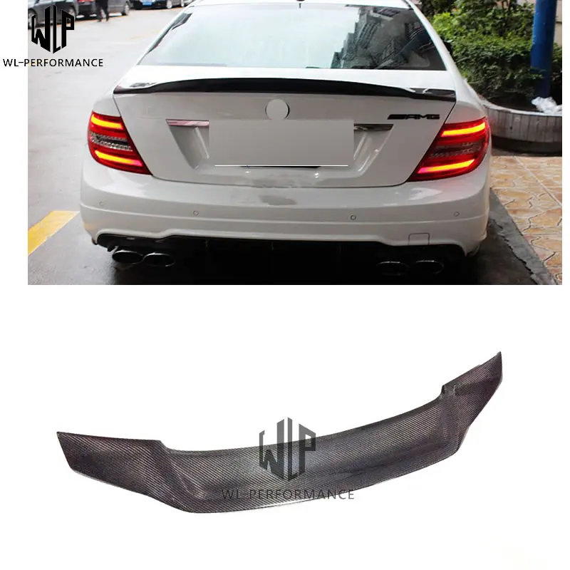 Carbon AMG Type Trunk Spoiler Wing For MERCEDES BENZ 08~14 C class W204 Sedan