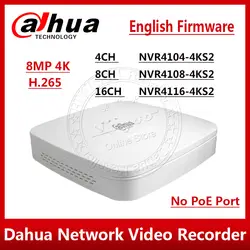 Сетевой видеорегистратор Dahua оригинальный NVR4104-4KS2 NVR4108-4KS2 NVR4116-4KS2 4/8/16 системы безопасности-канальный Смарт 1U 4 K и H.265 Lite Сетевой Видео