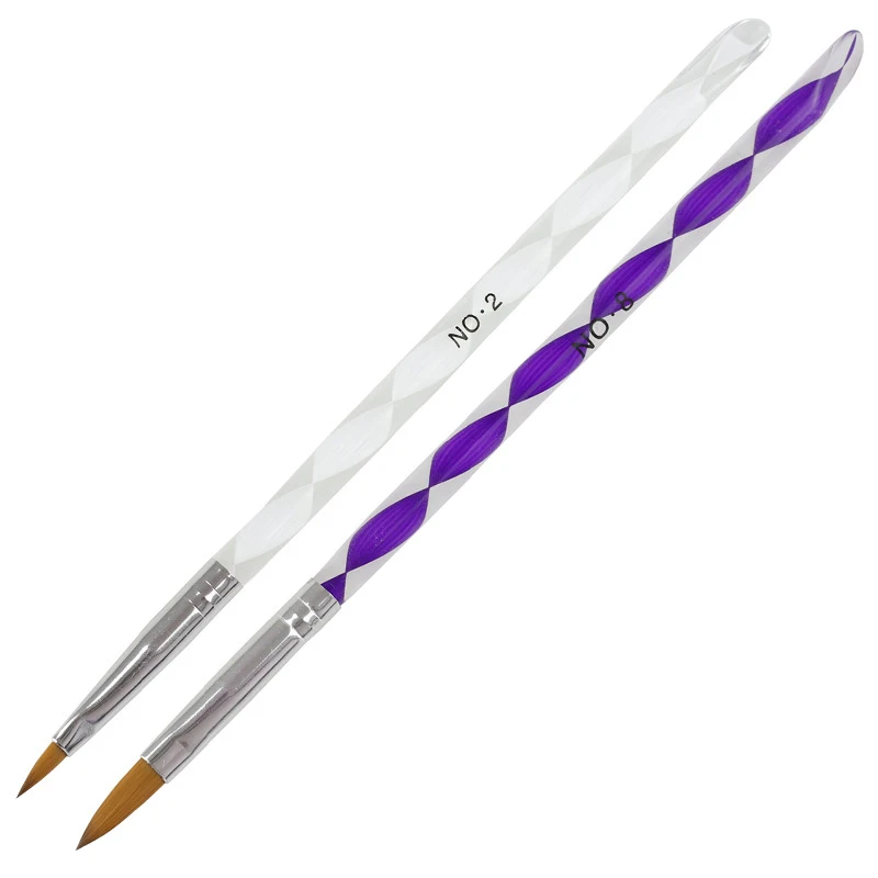 5Pcs/Set Sable Brush Acrylic UV Gel Nail Art Builder Brush Liner Design for Acrylic Nail Brush