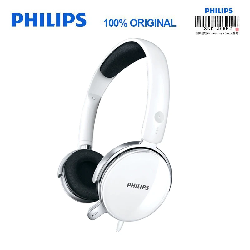 Оригинальные Наушники Philips SHM7110U с проводным управлением микрофоном стереозвуком