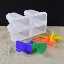 4 ячейки Мороженое Поп пресс-форма для мороженого на палочке плесень лоток Кухня "сделай сам"-P101