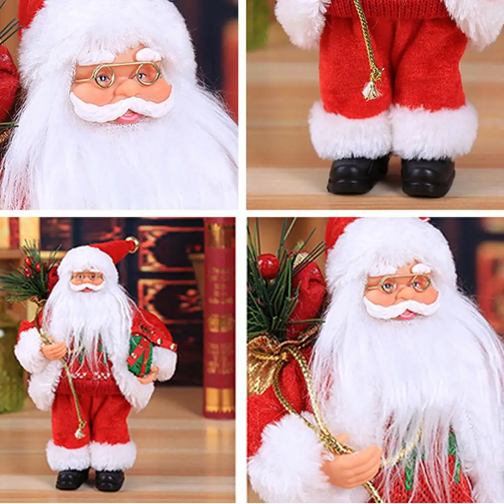 30cm Christmas Sitting Ornament Simulated Santa Claus Kerst Doll Old Man Mask Plush Figurine Toy Christmas Decorations for Home