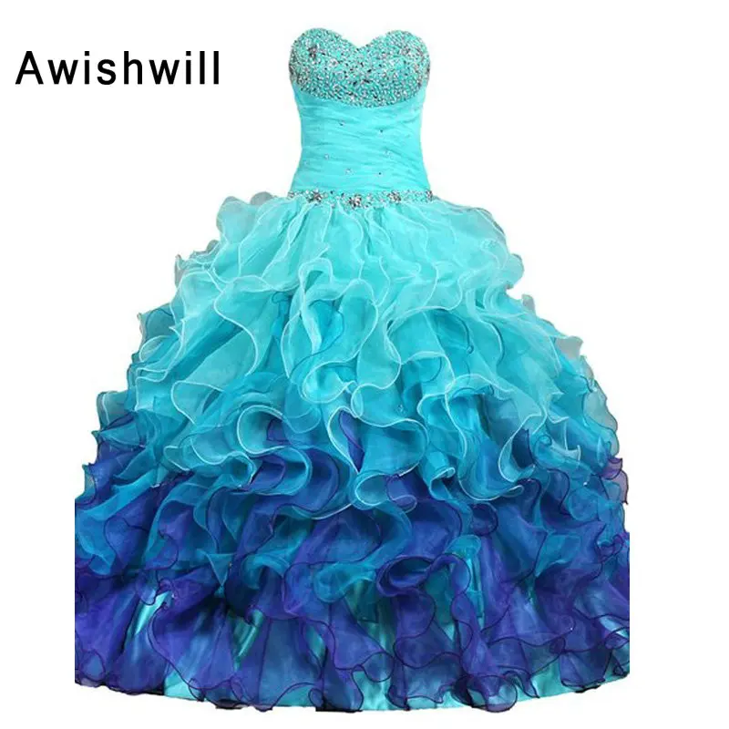 Пышное популярное платье принцессы для дебютанта платья Quinceanera 2020 с оборками