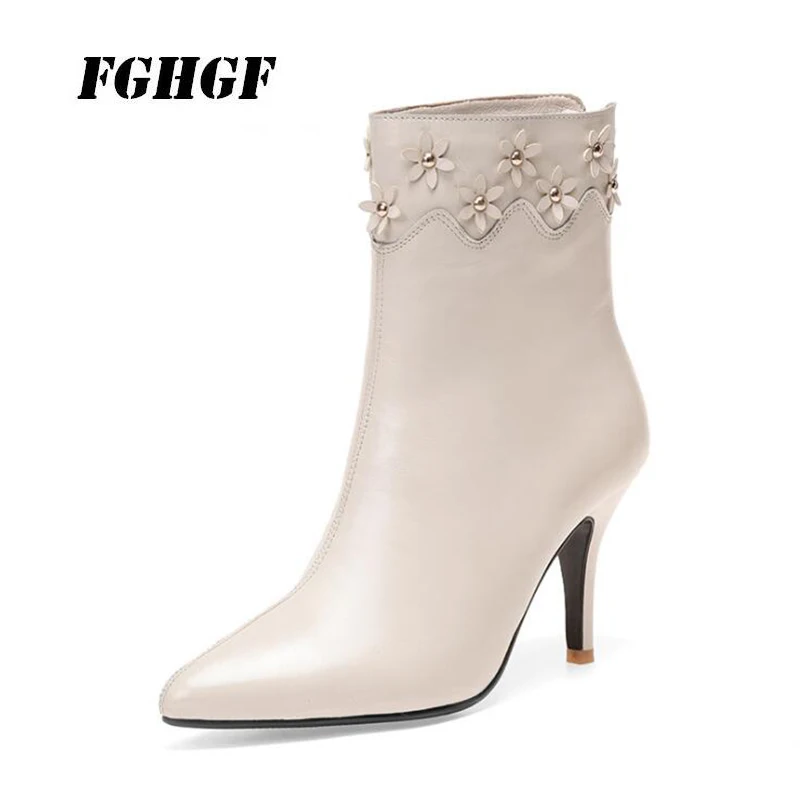 

Ladies Boots Tall Thin Heel Lace Shoe Barrel Summer Winter Comfortable Wear Zipper Solid Colors Pointed Toe Ladies Boots
