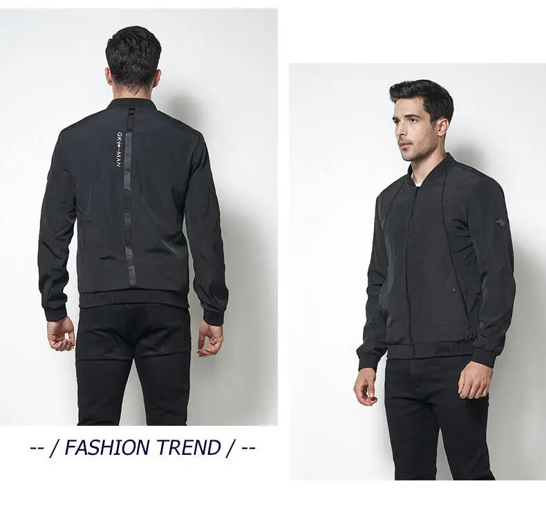 MuLS 2019 Spring Jacket Men Autumn Mandarin Baseball Collar Jacket Coat Suede Spring Mens Male Fit Outwear Size M-4XL Drop-Ship03
