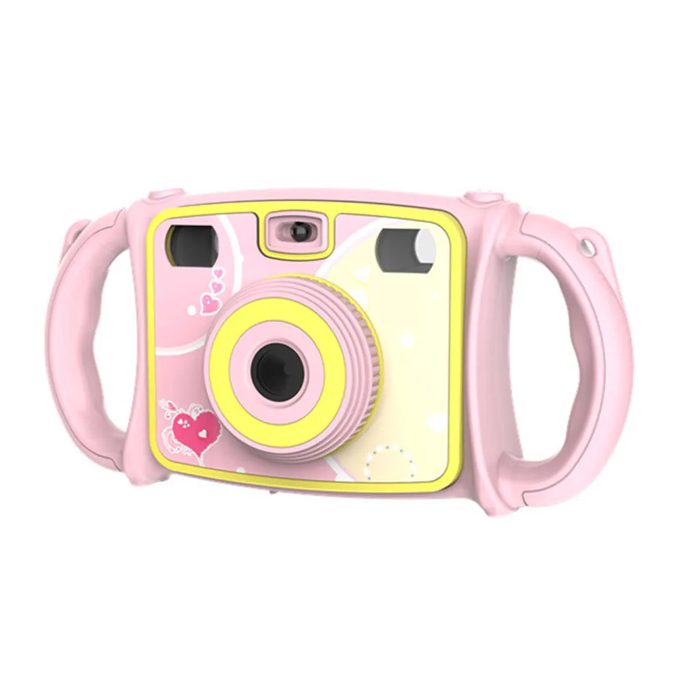 

Flash Lights Gift Camera Digital Zoom LCD Screen Photo Portable Dual Lens Video Kids Toy Shockproof HD Silicone Handle Mini