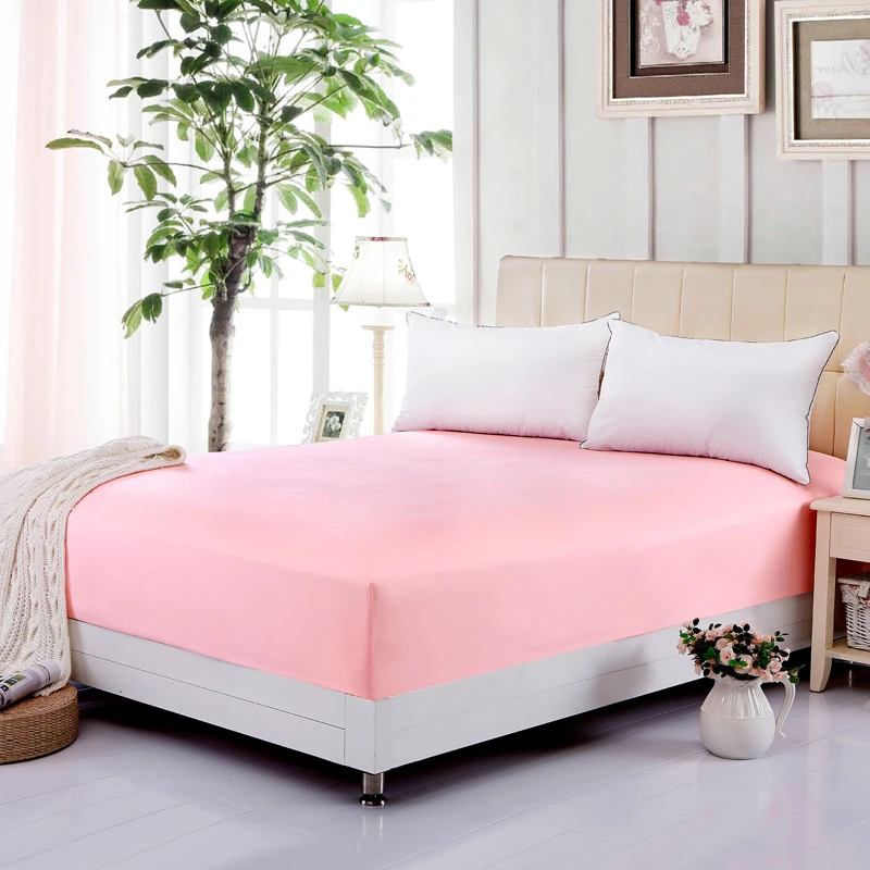 Wholesale Solid Color Sheets Fitted Bed Sheet Elastic Mattress Cover