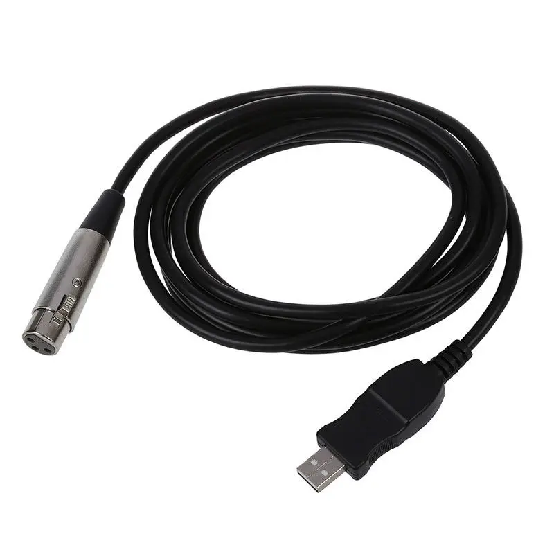 3M USB Male to 3 Pin XLR Female Microphone MIC Studio Audio Link Cable Cord Adapter Microphone