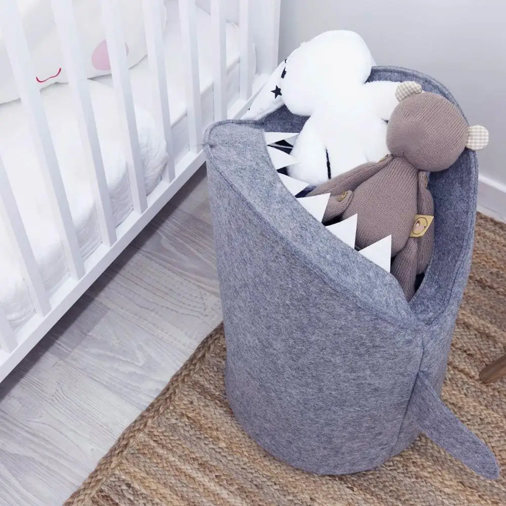 الكرتون القرش فتح الفم سلة الغسيل الملابس الأوساخ اللعب تخزين دلو المنظم حقيبة سلة النزهة مربع كبير حجم سلة جديد