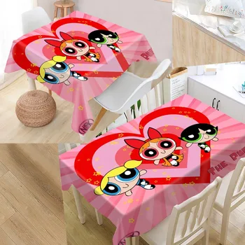 

Custom Partypuff Girls Table Cloth Oxford Fabric Rectangular Waterproof Oilproof Table Cover Family Party Tablecloth