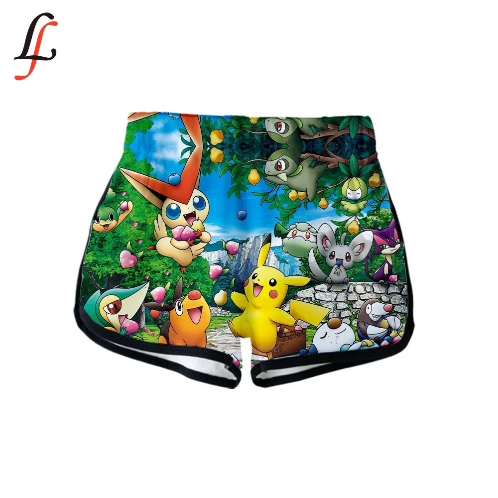 Женские короткие штаны Elf Treasure Dream Pikachu 3D модные для фитнеса Универсальные