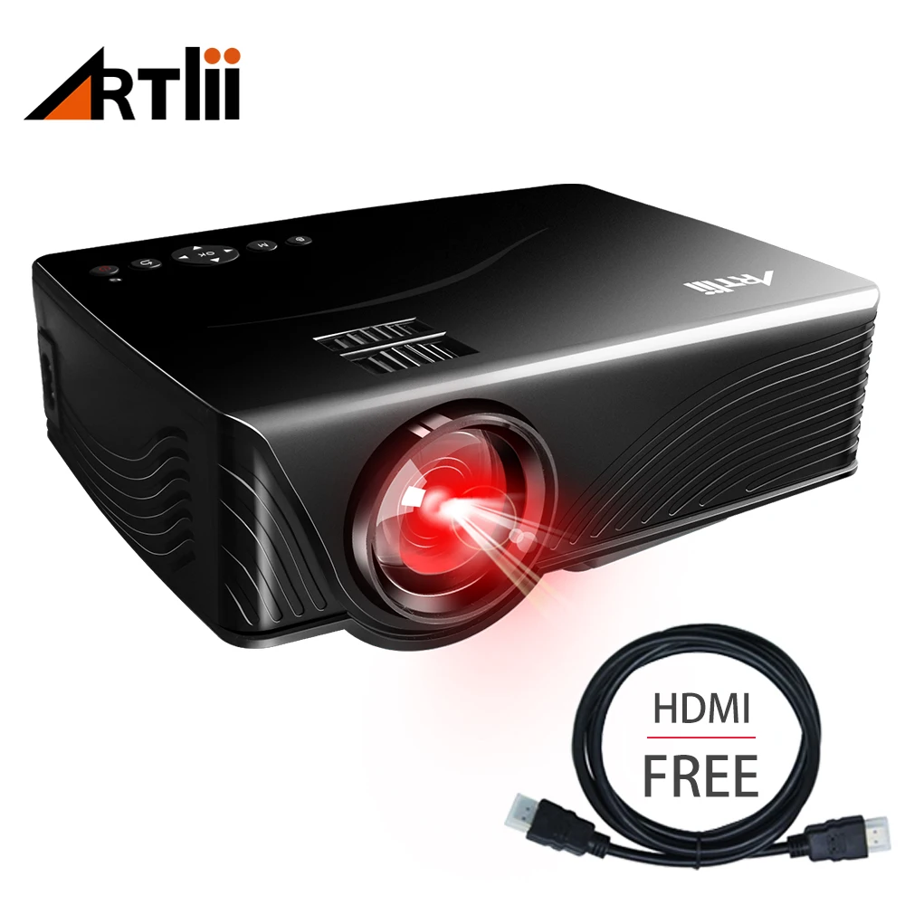 Artlii Portable Mini Projector with Android IOS or Laptop, PC Video, Gaming Projector for Daily Games and Party Mini Projecor